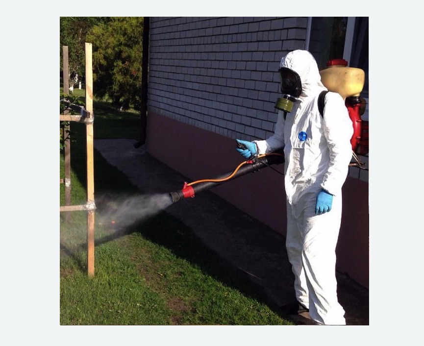 травля клещей на участке в Оленегорске